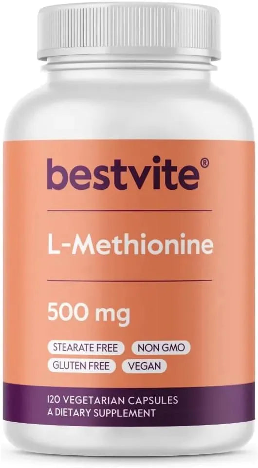 BESTVITE - BESTVITE L-Methionine 500Mg. 120 Capsulas - The Red Vitamin MX - Suplementos Alimenticios - {{ shop.shopifyCountryName }}