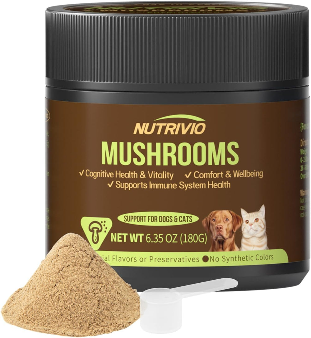 NUTRIVIO Organic Mushroom Immune Support Supplement for Dogs 180Gr.