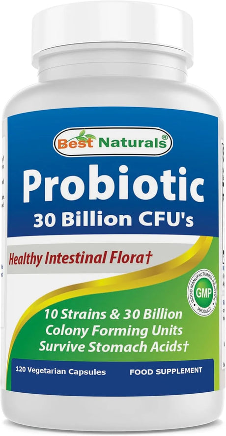 BEST NATURALS - Best Naturals Probiotic 10 Strains & 30 Billion CFU 120 Capsulas - The Red Vitamin MX - Suplementos Alimenticios - {{ shop.shopifyCountryName }}