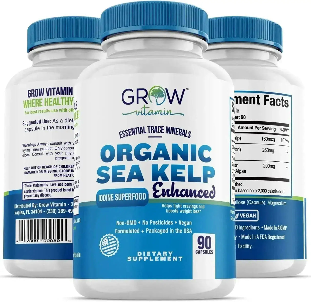 GROW VITAMIN - Grow Vitamin Organic Sea Kelp 90 Capsulas - The Red Vitamin MX - Suplementos Alimenticios - {{ shop.shopifyCountryName }}