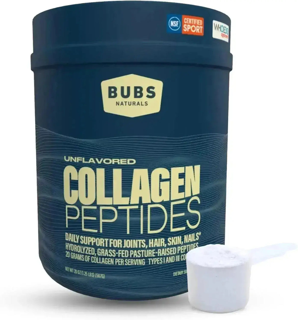 BUBS - BUBS Naturals Unflavored Collagen Peptides Powder 567Gr. - The Red Vitamin MX - Suplementos Alimenticios - {{ shop.shopifyCountryName }}