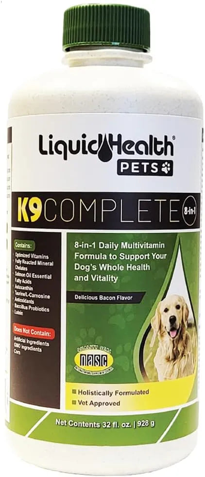 LIQUIDHEALTH - LIQUIDHEALTH Pets K9 Complete 8-in-1 Liquid Multivitamin 32 Fl.Oz. - The Red Vitamin MX - Multivitamínicos Para Perros - {{ shop.shopifyCountryName }}