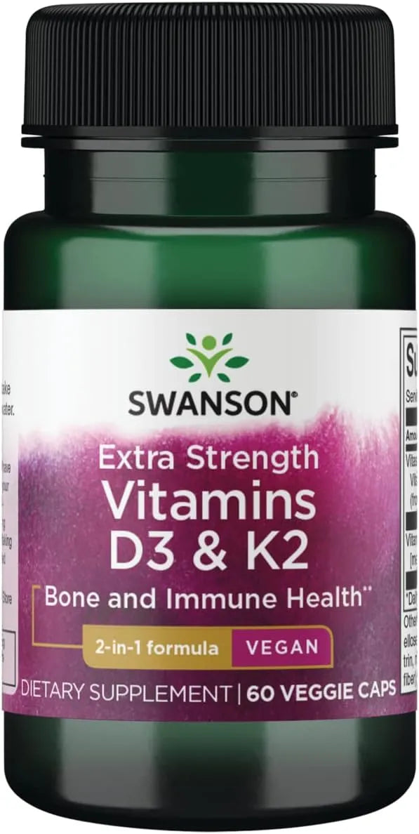 SWANSON - Swanson Extra Strength D3 & K2 60 Capsulas - The Red Vitamin MX - Suplementos Alimenticios - {{ shop.shopifyCountryName }}