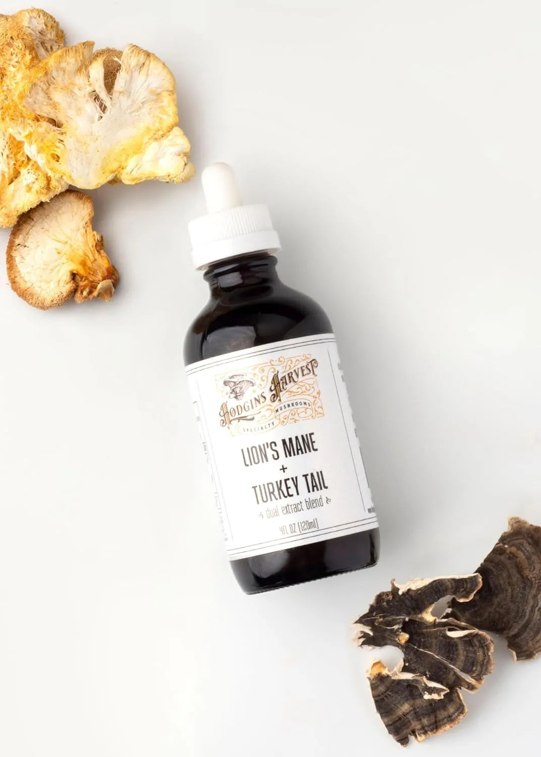 HODGINS HARVEST - Hodgins Harvest Organic Lion’s Mane + Turkey Tail Tincture 4 Fl.Oz. - The Red Vitamin MX - Suplementos Alimenticios - {{ shop.shopifyCountryName }}
