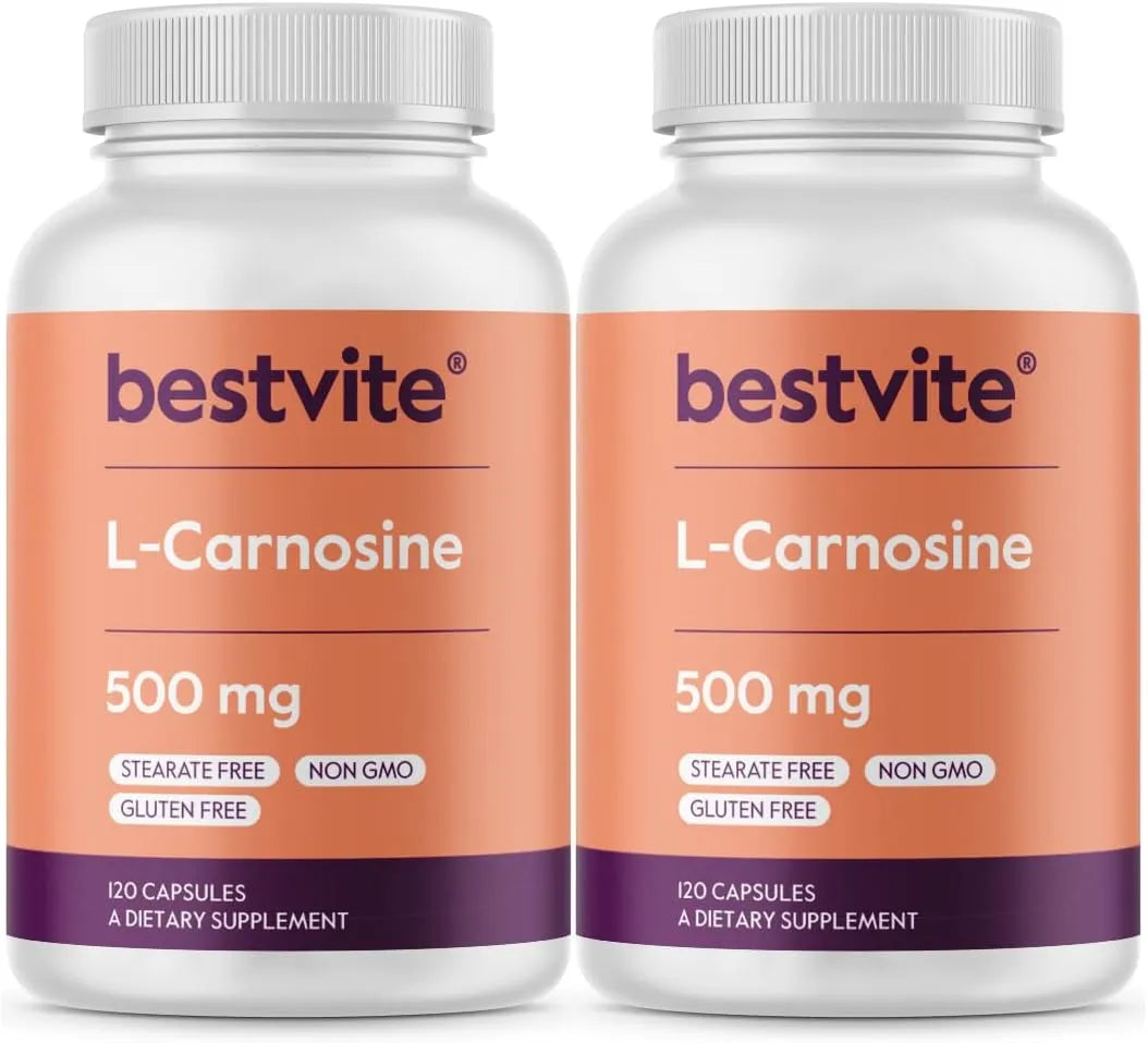 BESTVITE - BESTVITE L-Carnosine 500Mg. 120 Capsulas 2 Pack - The Red Vitamin MX - Suplementos Alimenticios - {{ shop.shopifyCountryName }}