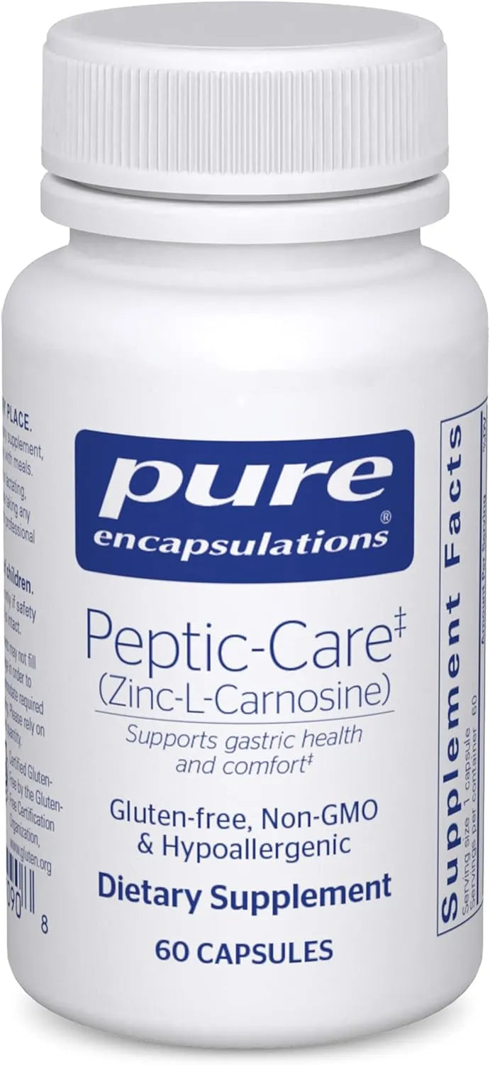 PURE ENCAPSULATIONS - Pure Encapsulations Peptic-Care Zinc-L-Carnosine 60 Capsulas - The Red Vitamin MX - Suplementos Alimenticios - {{ shop.shopifyCountryName }}