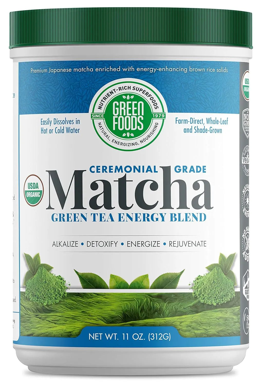 GREEN FOODS - Green Foods Organic Ceremonial Grade Matcha Green Tea 312Gr. - The Red Vitamin MX - Suplementos Alimenticios - {{ shop.shopifyCountryName }}