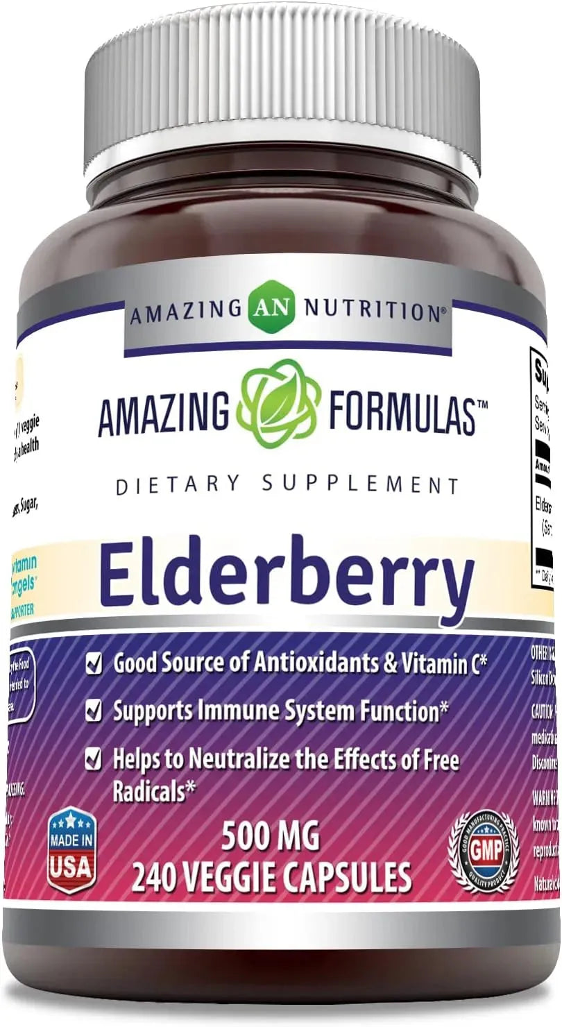AMAZING FORMULAS - Amazing Formulas Elderberry 500Mg. 240 Capsulas - The Red Vitamin MX - Suplementos Alimenticios - {{ shop.shopifyCountryName }}