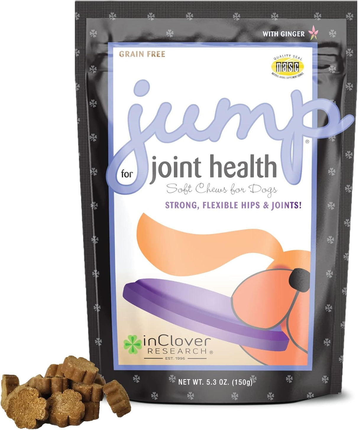 In Clover Jump Soft Chews for Daily Joint Care and Endurance Support for Dogs 150Gr.