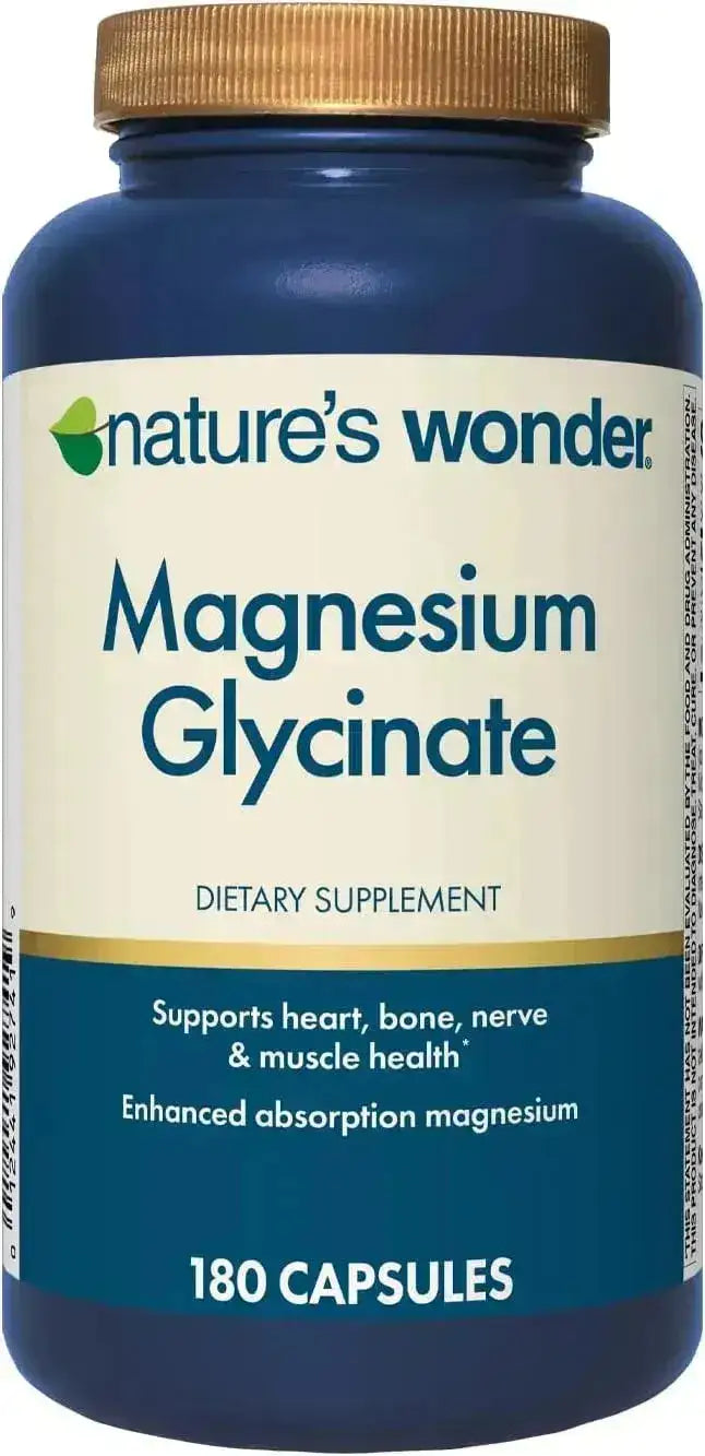 NATURE'S WONDER - Nature's Wonder Magnesium Glycinate 200Mg. 180 Capsulas - The Red Vitamin MX - Suplementos Alimenticios - {{ shop.shopifyCountryName }}