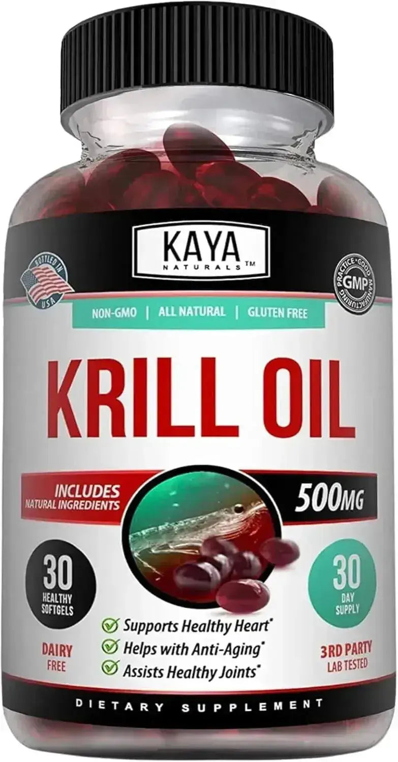 KAYA NATURALS - Kaya Naturals Antarctic Krill Oil 500Mg. 30 Capsulas Blandas - The Red Vitamin MX - Suplementos Alimenticios - {{ shop.shopifyCountryName }}