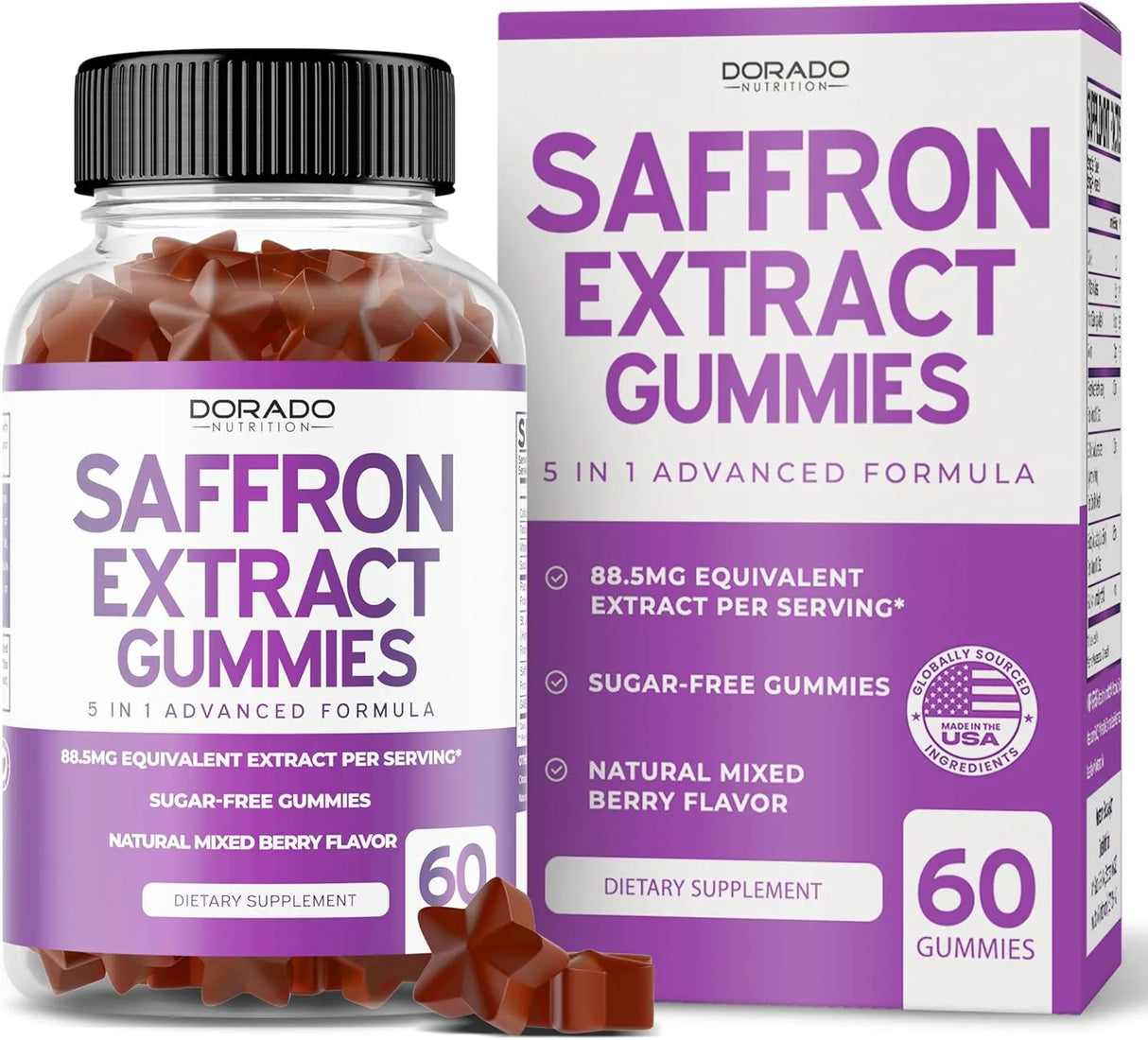 DORADO NUTRITION - DORADO NUTRITION Saffron Gummies 88.5Mg. 60 Gomitas - The Red Vitamin MX - Suplementos Alimenticios - {{ shop.shopifyCountryName }}