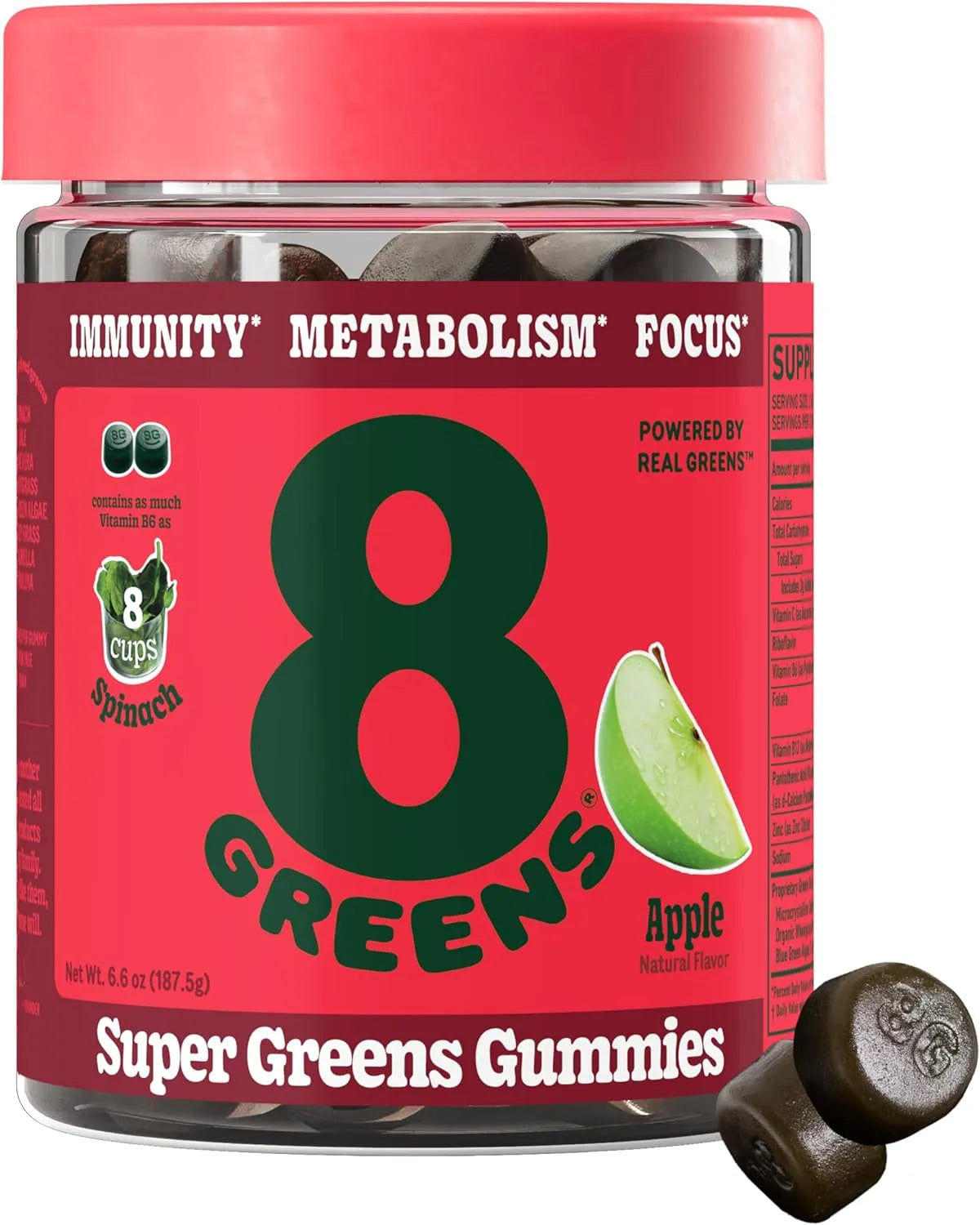 8GREENS - 8Greens Supergreens Gummies Apple Flavor 50 Gomitas - The Red Vitamin MX - Suplementos Alimenticios - {{ shop.shopifyCountryName }}