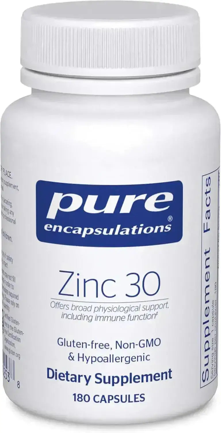 PURE ENCAPSULATIONS - Pure Encapsulations Zinc 30 30Mg. 180 Capsulas - The Red Vitamin MX - Suplementos Alimenticios - {{ shop.shopifyCountryName }}