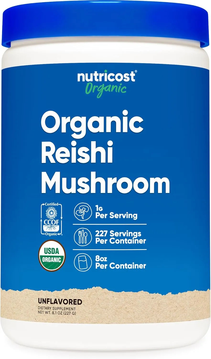 NUTRICOST - Nutricost Organic Reishi Mushroom Powder 227Gr. - The Red Vitamin MX - Suplementos Alimenticios - {{ shop.shopifyCountryName }}