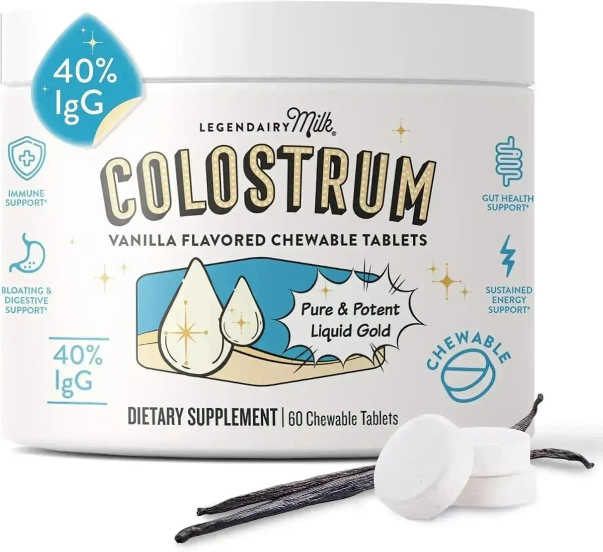 LEGENDAIRY MILK - Legendairy Milk Colostrum Vanilla 40% of IgG 30 Tabletas Masticables - The Red Vitamin MX - Suplementos Alimenticios - {{ shop.shopifyCountryName }}