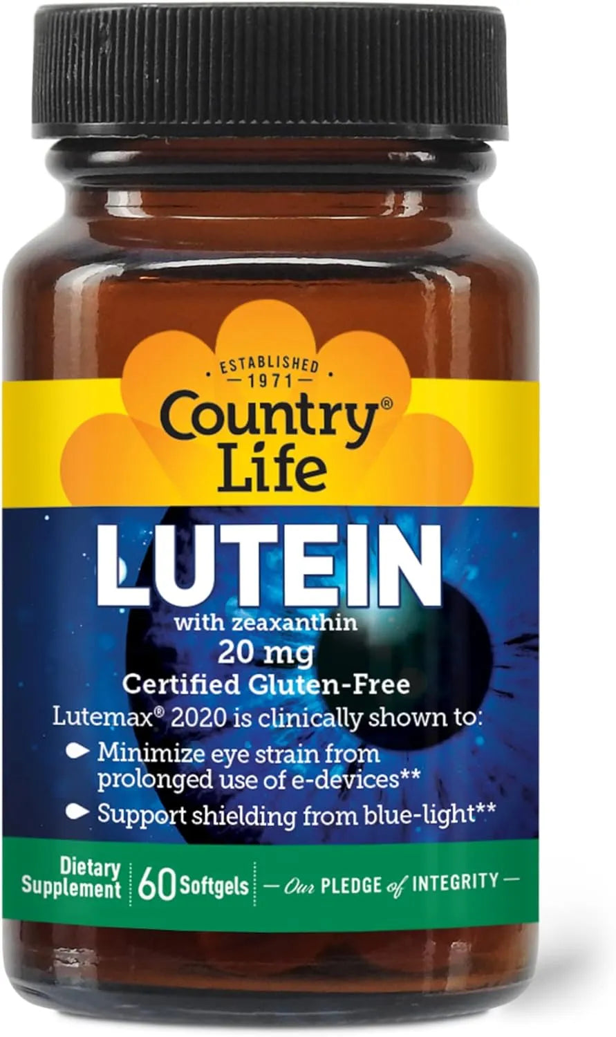 COUNTRY LIFE - Country Life Lutein 20Mg. 60 Capsulas Blandas - The Red Vitamin MX - Suplementos Alimenticios - {{ shop.shopifyCountryName }}