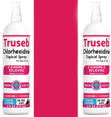 TRUSEB - Truseb Topical Ketoconazole and Chlorhexidine Spray for Dogs 8 Fl.Oz. 2 Pack - The Red Vitamin MX - Remedios Para La Picazón De Perros - {{ shop.shopifyCountryName }}