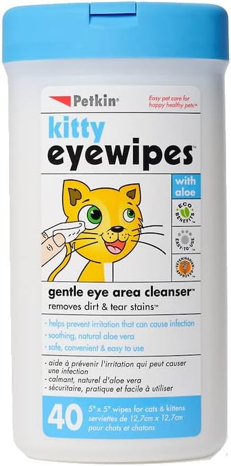 Petkin Kitty Eye Wipes 40 Toallitas