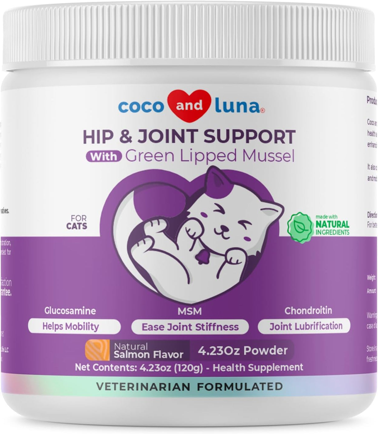 Coco and Luna Hip and Joint Supplement for Cats Powder 120Gr.