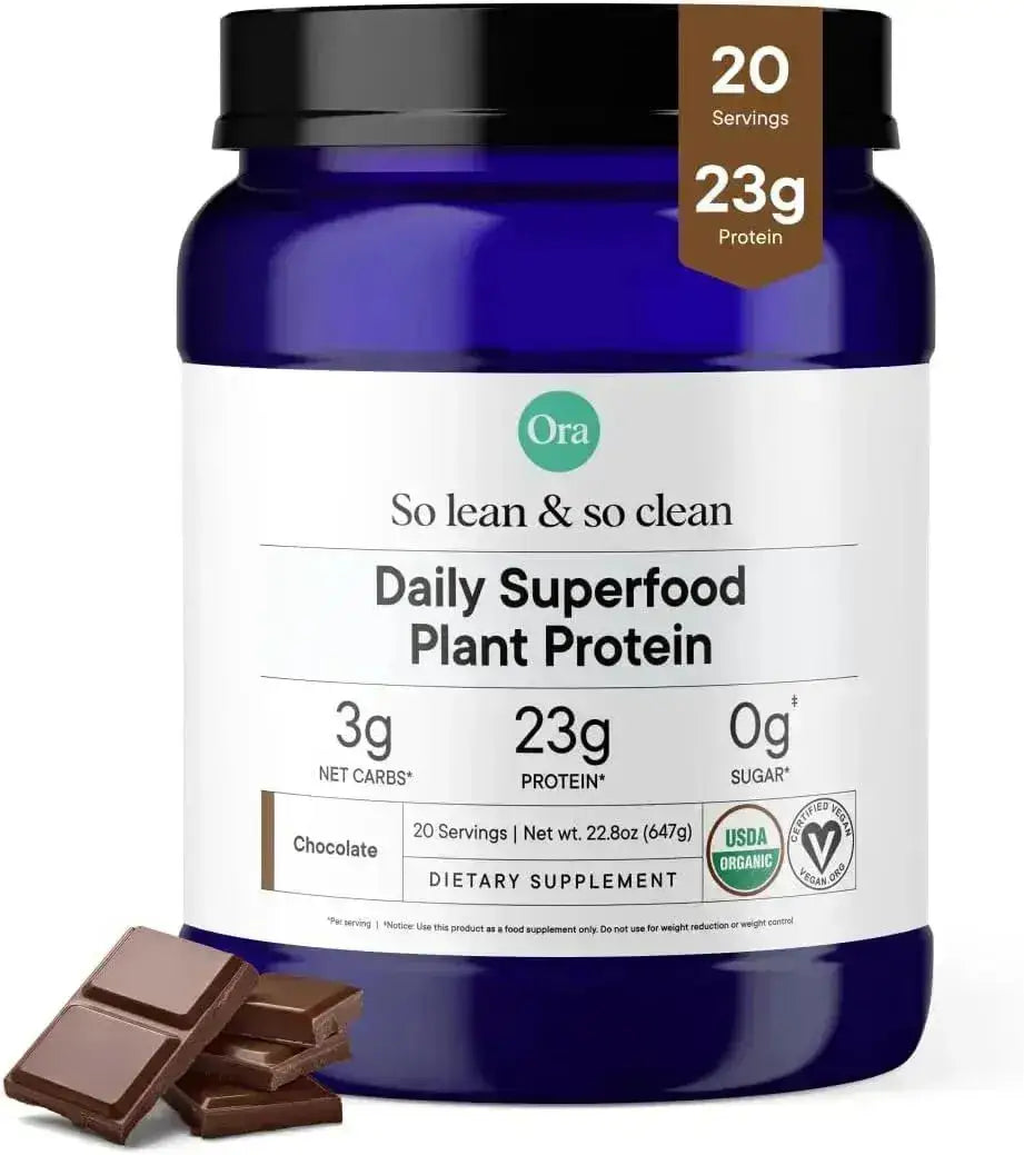 ORA ORGANIC - Ora Organic Vegan Protein Powder Chocolate Flavor 20 Servicios 647Gr. - The Red Vitamin MX - Suplementos Alimenticios - {{ shop.shopifyCountryName }}