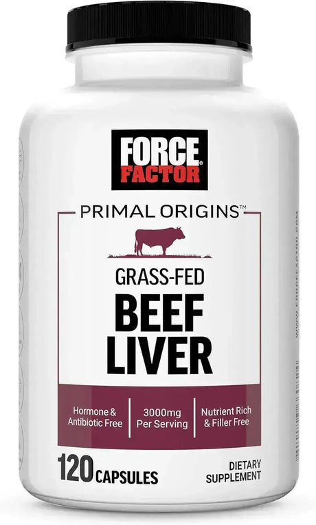 FORCE FACTOR - Force Factor Primal Origins Beef Liver 120 Capsulas - The Red Vitamin MX - Suplementos Alimenticios - {{ shop.shopifyCountryName }}