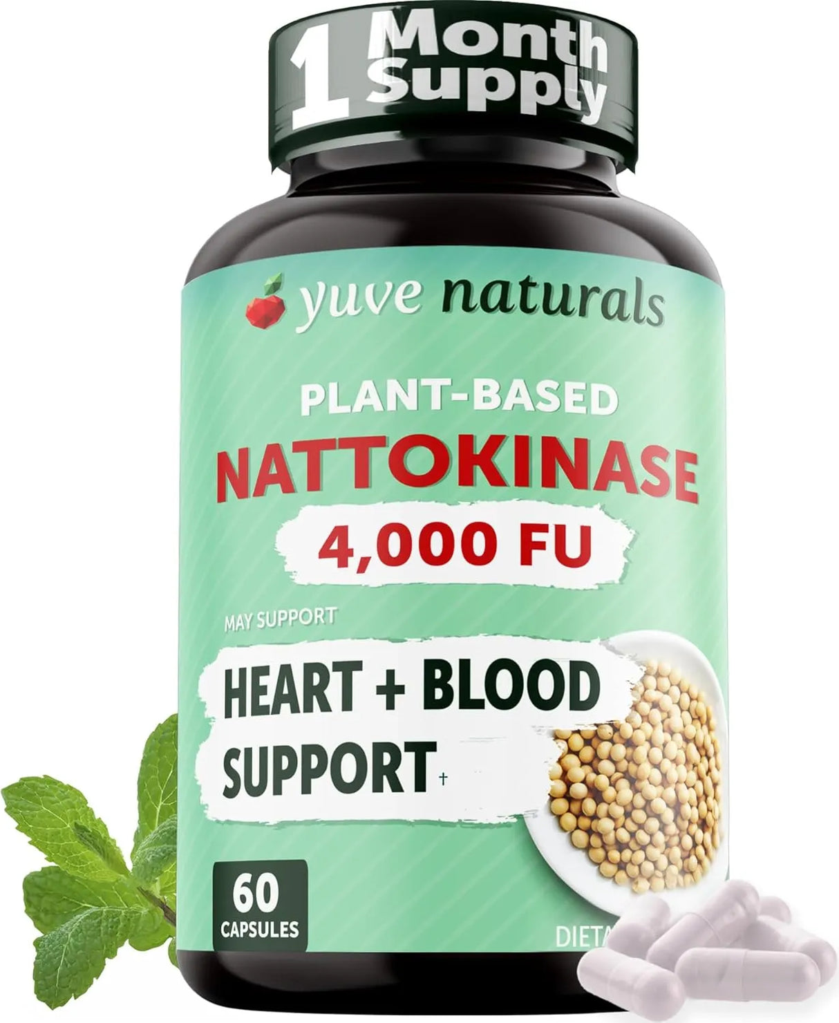 YUVE NATURALS - Yuve Nattokinase 4000 FU 60 Capsulas - The Red Vitamin MX - Suplementos Alimenticios - {{ shop.shopifyCountryName }}