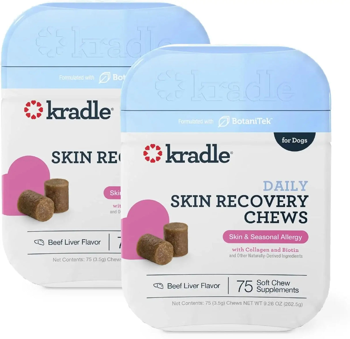 KRADLE - Kradle Skin Recovery Chews for Dogs 75 Masticables 2 Pack - The Red Vitamin MX - Remedios Para La Picazón De Perros - {{ shop.shopifyCountryName }}