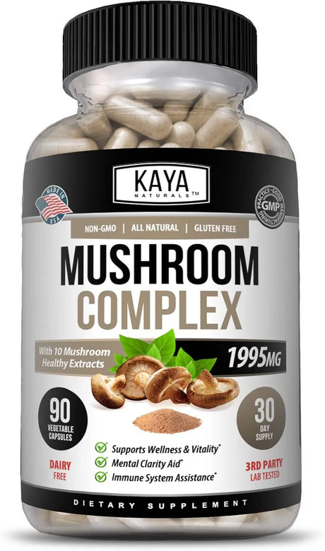 KAYA NATURALS - Kaya Naturals Mushroom Complex 90 Capsulas - The Red Vitamin MX - Suplementos Alimenticios - {{ shop.shopifyCountryName }}