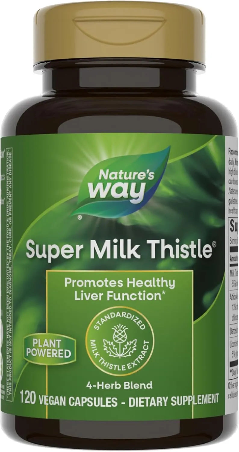 NATURE'S WAY - Nature's Way Super Milk Thistle 4 Herb Blend 120 Capsulas - The Red Vitamin MX - Suplementos Alimenticios - {{ shop.shopifyCountryName }}