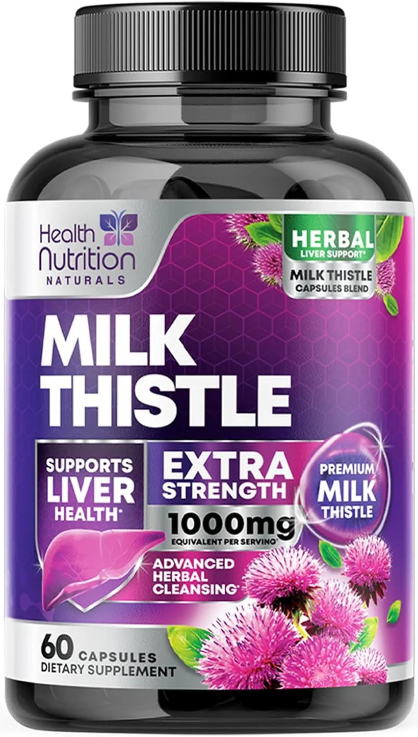 HEALTH NUTRITION NATURALS - Health Nutrition Naturals Milk Thistle Extract 1000Mg. 60 Capsulas - The Red Vitamin MX - Suplementos Alimenticios - {{ shop.shopifyCountryName }}