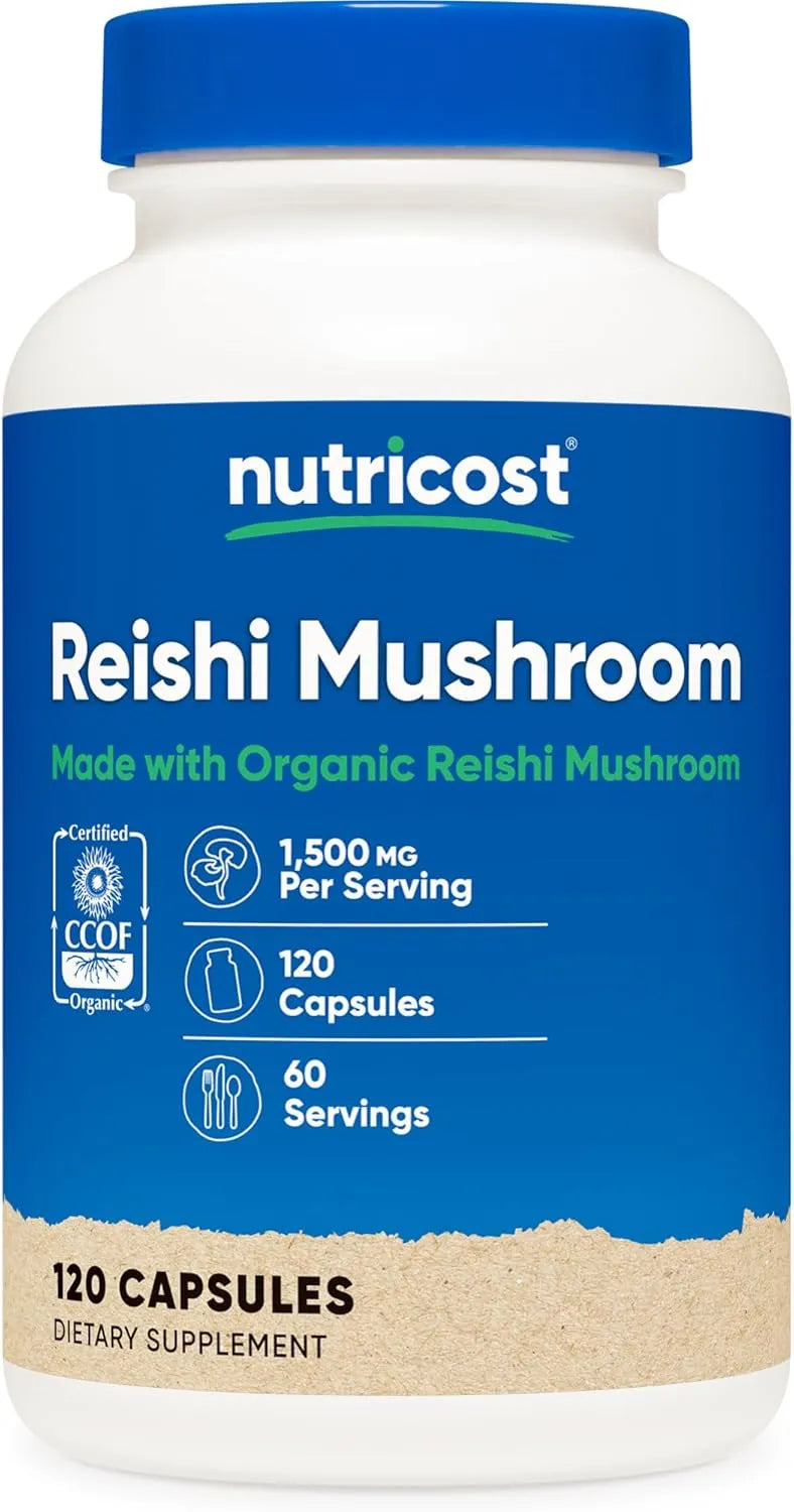 NUTRICOST - Nutricost Reishi Mushroom 1500Mg. 120 Capsulas - The Red Vitamin MX - Suplementos Alimenticios - {{ shop.shopifyCountryName }}