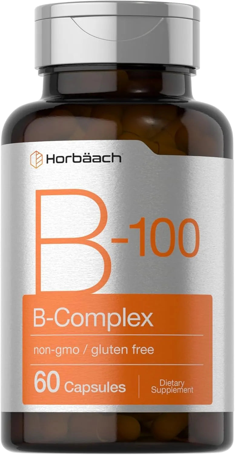 HORBAACH - Horbaach Vitamin B-100 Complex 60 Capsulas - The Red Vitamin MX - Suplementos Alimenticios - {{ shop.shopifyCountryName }}