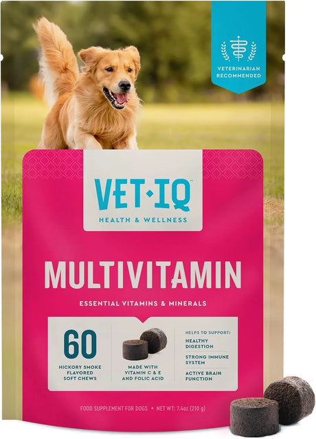 VETIQ - VetIQ Multivitamin Supplement for Dogs Hickory Smoke Flavored 60 Masticables - The Red Vitamin MX - Multivitamínicos Para Perros - {{ shop.shopifyCountryName }}
