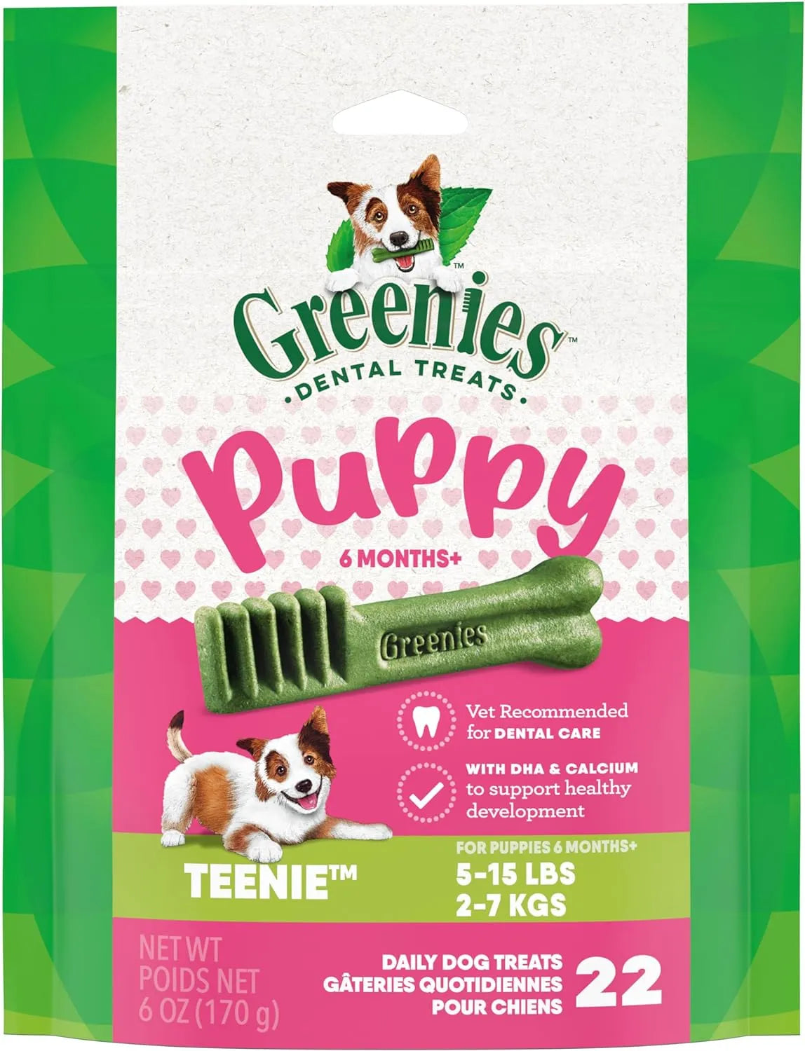 GREENIES - Greenies Puppy Teenie Size Natural Dental Dog Treats 22 Piezas - The Red Vitamin MX - Cuidado Dental Para Perros - {{ shop.shopifyCountryName }}