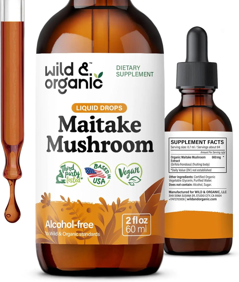 WILD & ORGANIC - Wild & Organic Maitake Mushroom Drops 2 Fl.Oz. - The Red Vitamin MX - Suplementos Alimenticios - {{ shop.shopifyCountryName }}