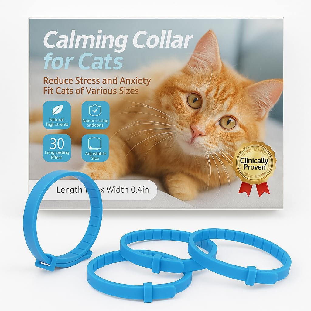 Duasdne Calming Collar for Cats 4 Pack