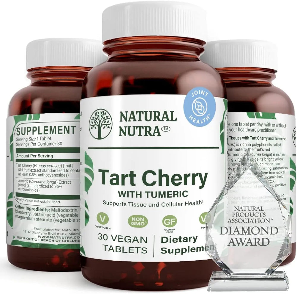 NATURAL NUTRA - Natural Nutra Tart Cherry Extract with Turmeric Curcumin 30 Tabletas - The Red Vitamin MX - Suplementos Alimenticios - {{ shop.shopifyCountryName }}