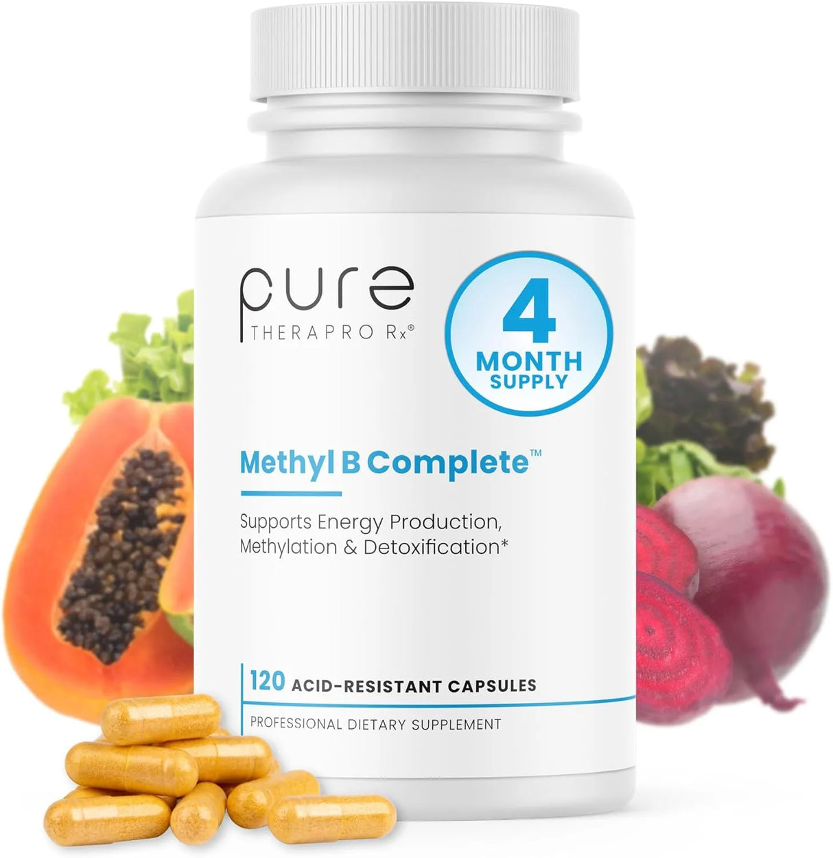 PURE THERAPRO RX - Pure TheraPro Rx Methylated B Complex 120 Capsulas - The Red Vitamin MX - Suplementos Alimenticios - {{ shop.shopifyCountryName }}