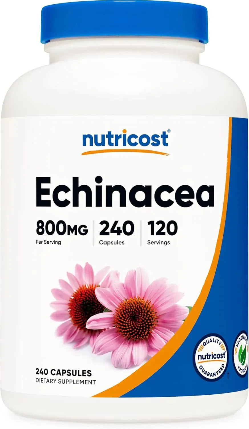 NUTRICOST - Nutricost Echinacea 800Mg. 240 Capsulas - The Red Vitamin MX - Suplementos Alimenticios - {{ shop.shopifyCountryName }}