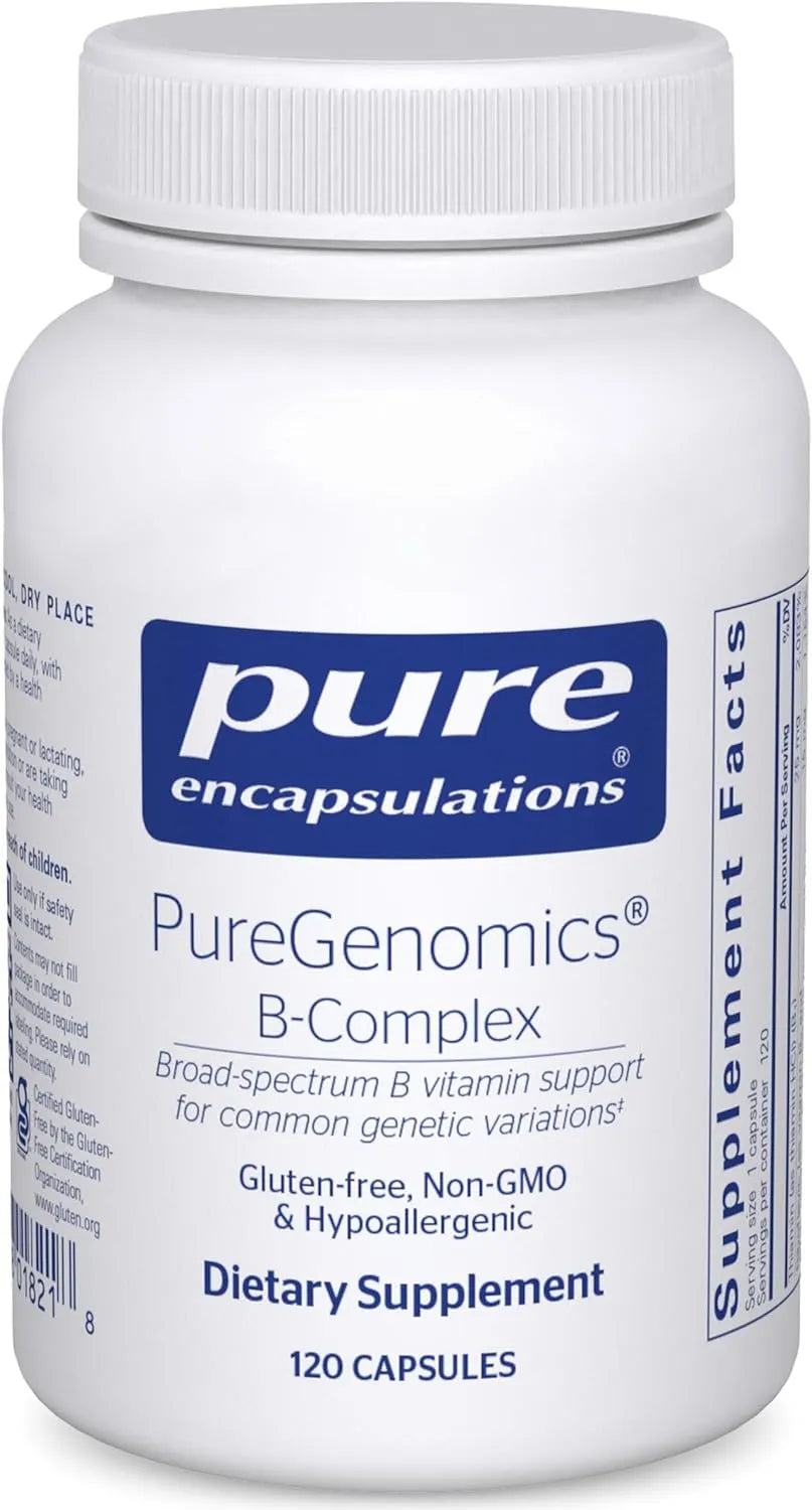 PURE ENCAPSULATIONS - Pure Encapsulations PureGenomics B-Complex 120 Capsulas - The Red Vitamin MX - Suplementos Alimenticios - {{ shop.shopifyCountryName }}