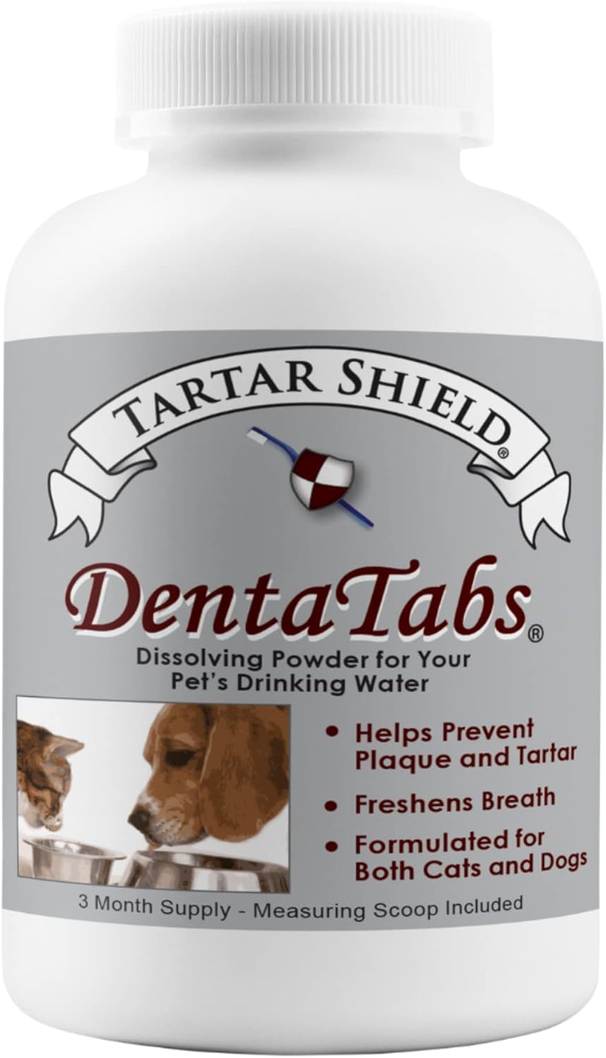 Tartar Shield DentaTabs Dog & Cat Dental Mouthwash Water Additive Powder 3 Month Supply