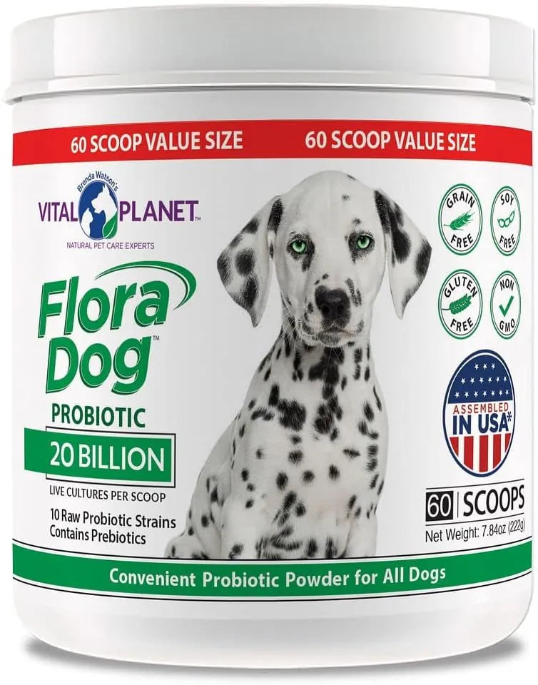 VITAL PLANET - Vital Planet Flora Dog Probiotic Powder 60 Servicios 222Gr. - The Red Vitamin MX - Probióticos Para Perros - {{ shop.shopifyCountryName }}