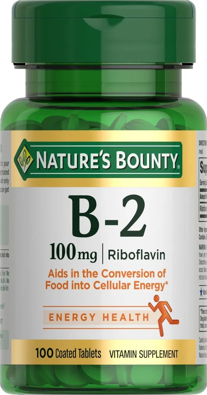 NATURE'S BOUNTY - Nature's Bounty Vitamin B2 100Mg. 100 Tabletas - The Red Vitamin MX - Suplementos Alimenticios - {{ shop.shopifyCountryName }}
