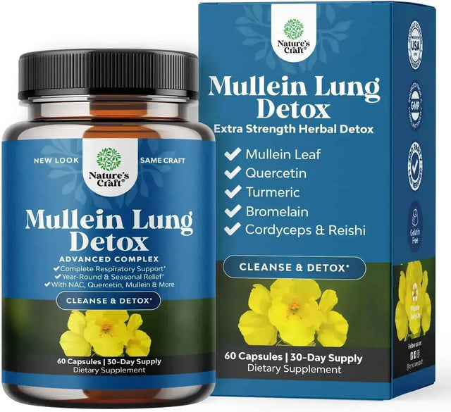 NATURES CRAFT - Natures Craft Lung Detox Mullein Leaf 60 Capsulas - The Red Vitamin MX - Suplementos Alimenticios - {{ shop.shopifyCountryName }}