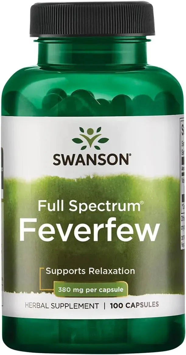 SWANSON - Swanson Feverfew 380Mg. 100 Capsulas - The Red Vitamin MX - Suplementos Alimenticios - {{ shop.shopifyCountryName }}