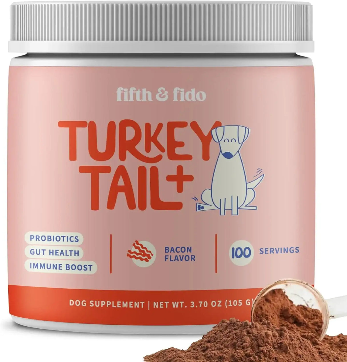 FIFTH & FIDO - Fifth & Fido Turkey Tail Mushroom for Dogs 100 Servicios 105Gr. - The Red Vitamin MX - Suplementos Herbales Para Perros - {{ shop.shopifyCountryName }}
