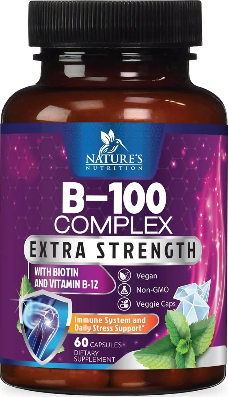 NATURE'S NUTRITION - Nature's Nutrition B-100 Complex 60 Capsulas - The Red Vitamin MX - Suplementos Alimenticios - {{ shop.shopifyCountryName }}