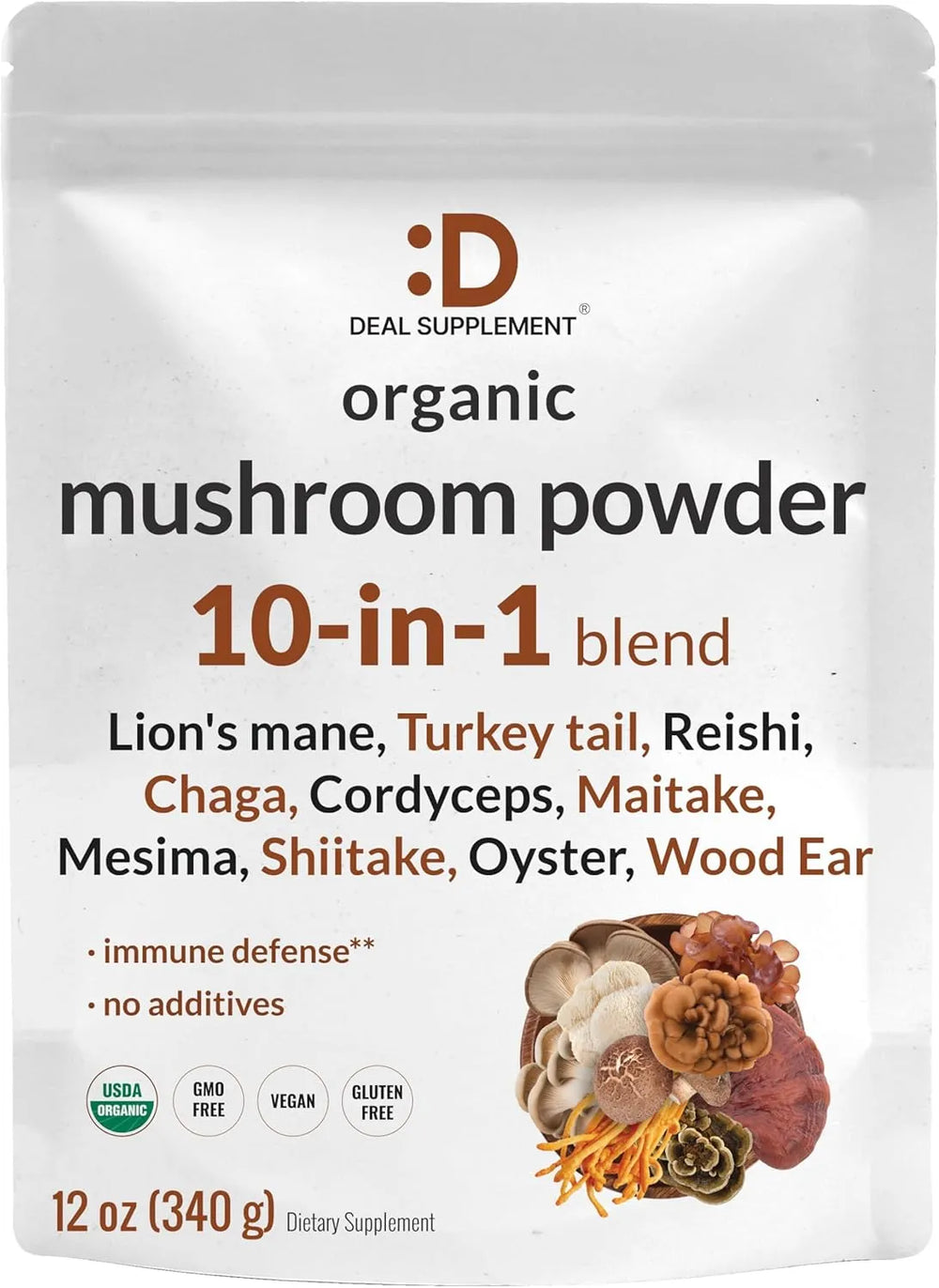 DEAL SUPPLEMENT - DEAL SUPPLEMENT Organic Mushroom Powder 340Gr. - The Red Vitamin MX - Suplementos Alimenticios - {{ shop.shopifyCountryName }}