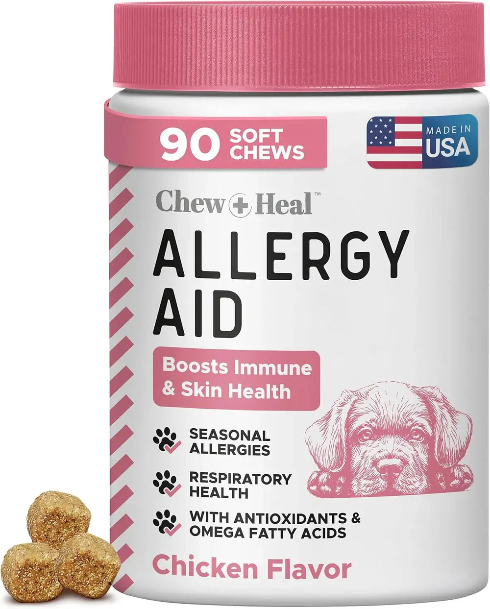 CHEW + HEAL - Chew + Heal Labs Dog Allergy Chews 90 Masticables - The Red Vitamin MX - Remedios Para La Picazón De Perros - {{ shop.shopifyCountryName }}